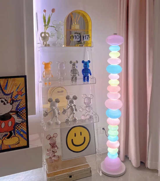 Pastel Stacked Orb Floor and Table Lamp