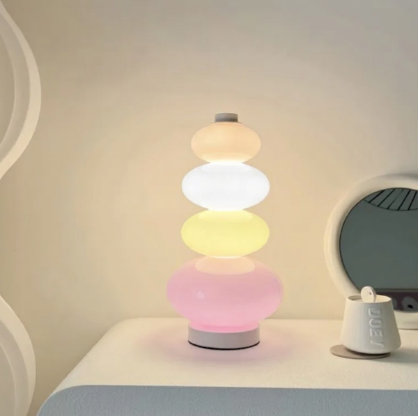 Pastel Stacked Orb Floor and Table Lamp