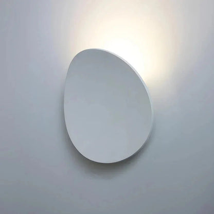 White pebble wall light with halo