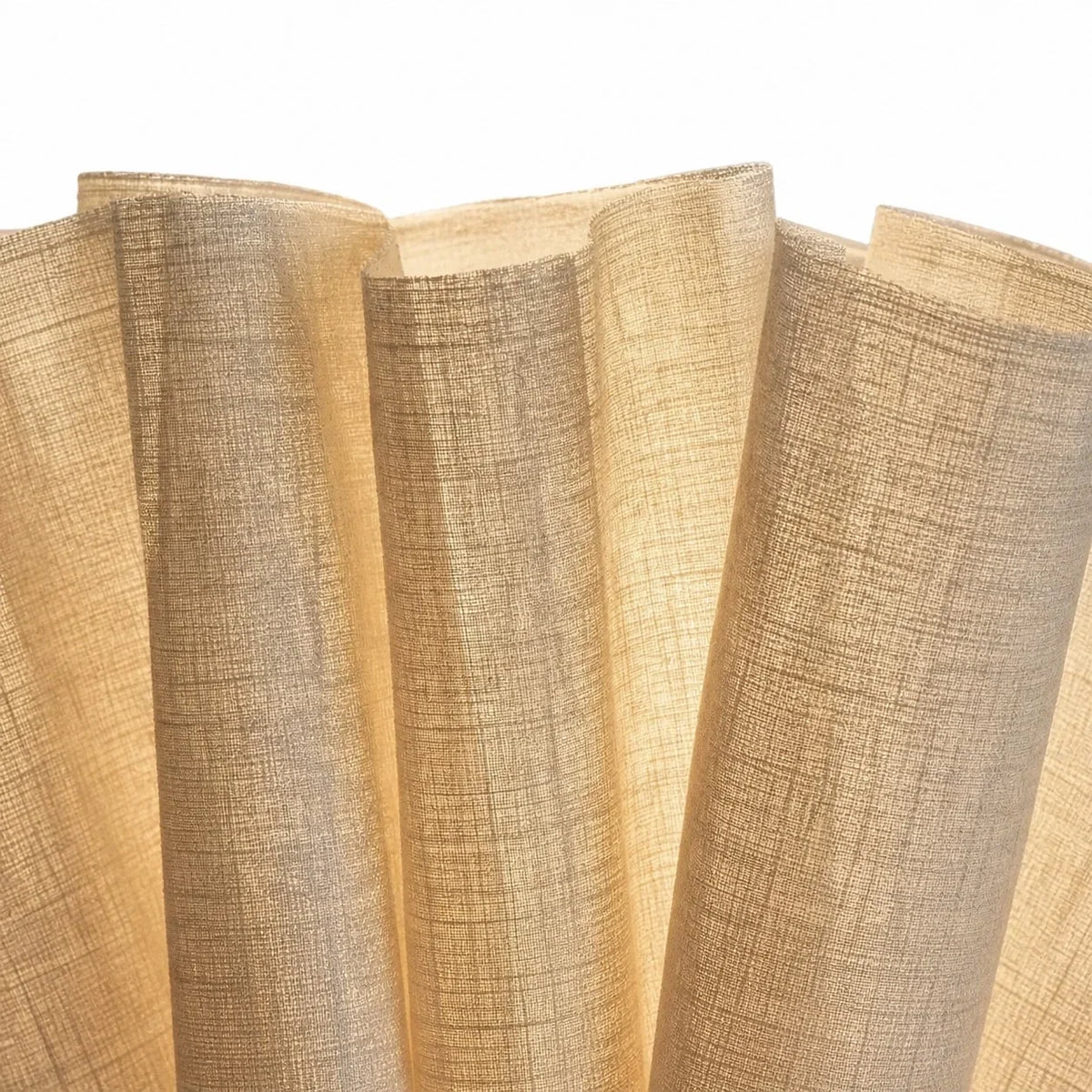 Close view of layered fabric pleats