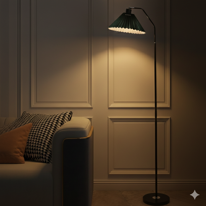 Pleated Paper Shade Floor Lamp