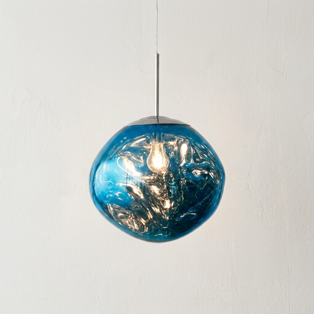 Blue Prism crystal pendant light