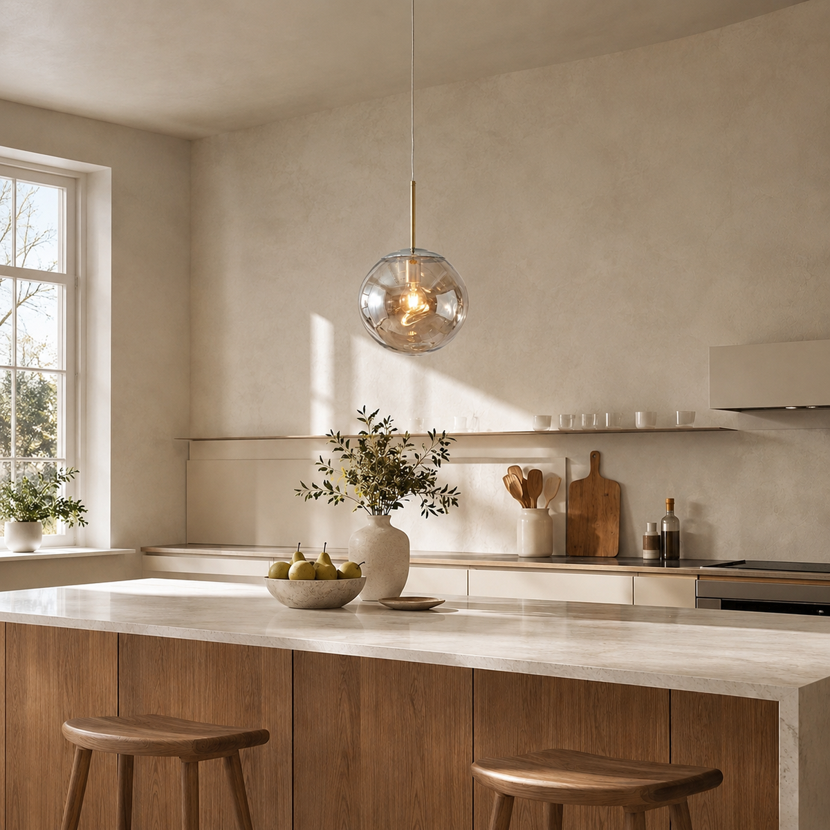 Prism crystal pendant light with adjustable cord