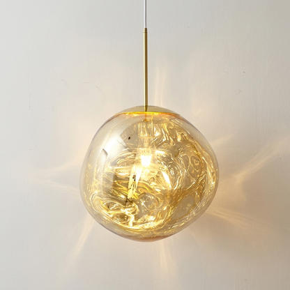 Gold Prism crystal pendant light