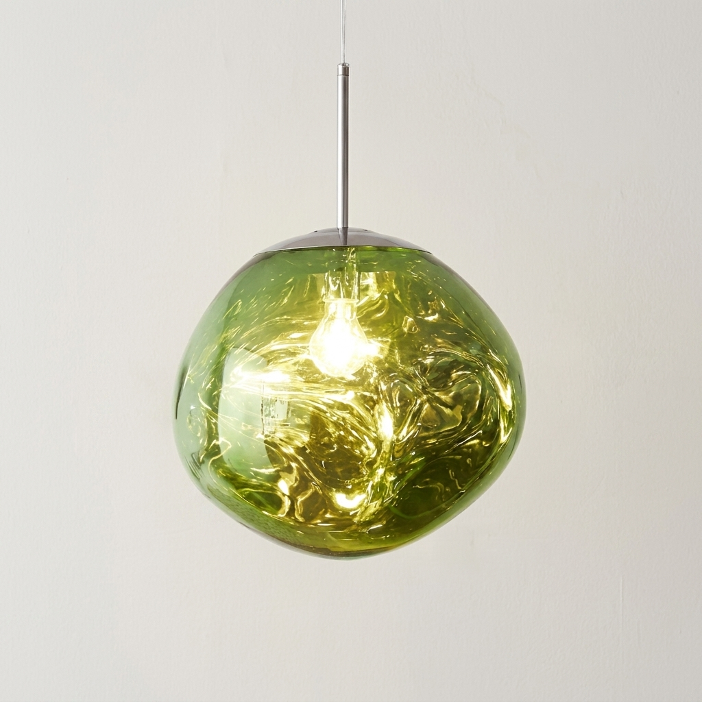 Green Prism crystal pendant light