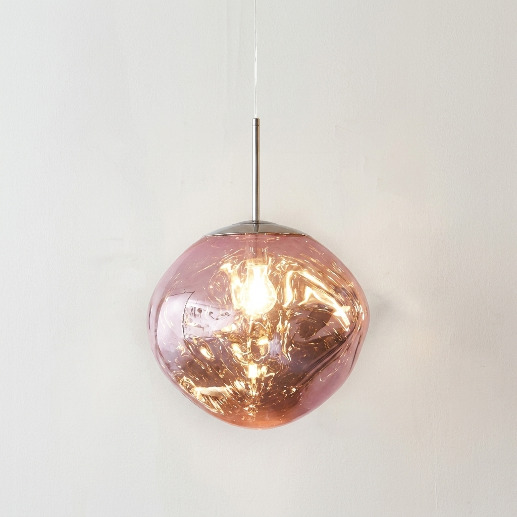 Pink Prism crystal pendant light