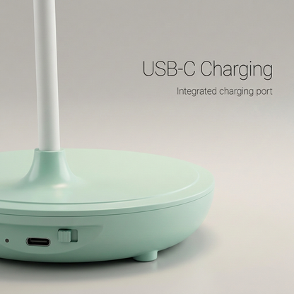 LED desk lamp with flexible 360-degree neck