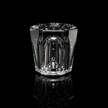 Mini faceted crystal glass table lamp with warm ambient glow 18
