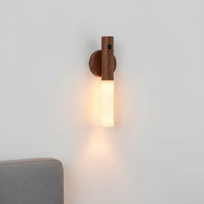Dark brown rechargeable motion sensor wall light