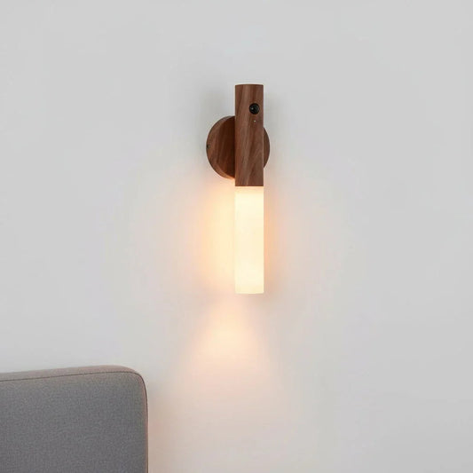 Dark brown rechargeable motion sensor wall light