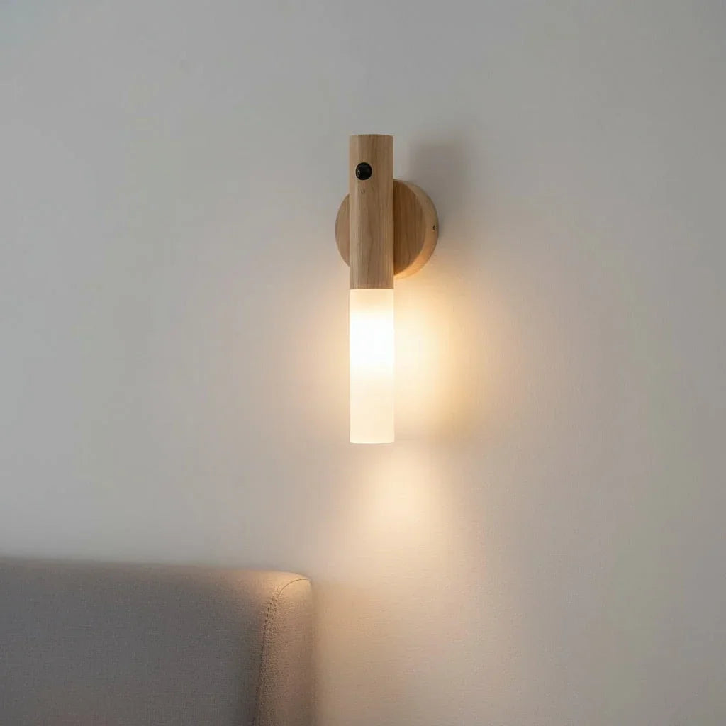 Light brown rechargeable motion sensor wall light
