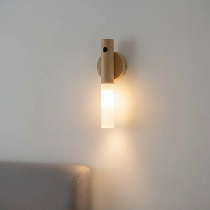 Light brown rechargeable motion sensor wall light
