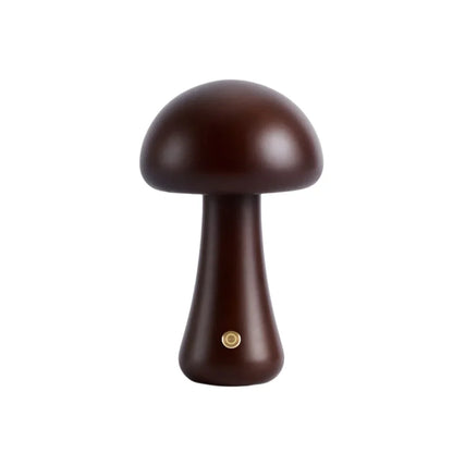 Rechargeable Wooden Mushroom Table Lamp