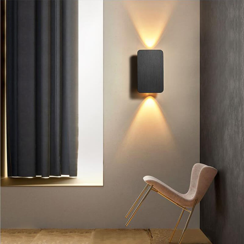 Rectangular Up and Down LED Wall Light