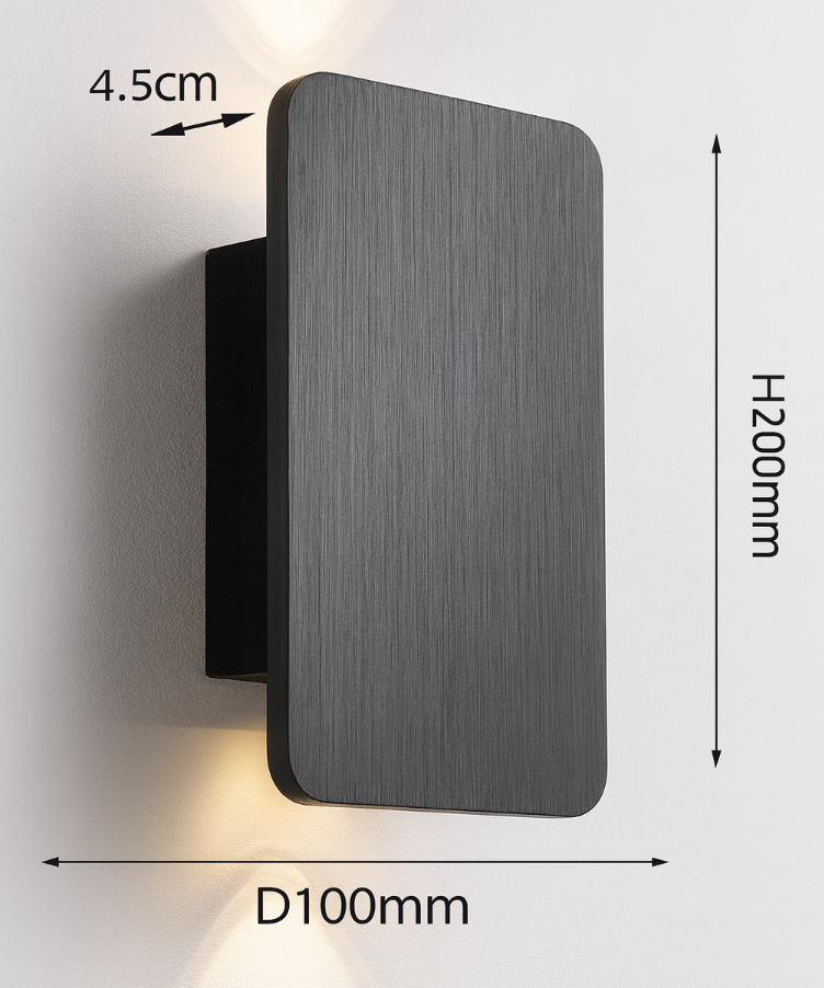 Rectangular Up and Down LED Wall Light