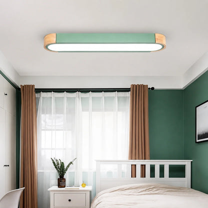 Modern Wooden & Iron LED Surface Ceiling Light