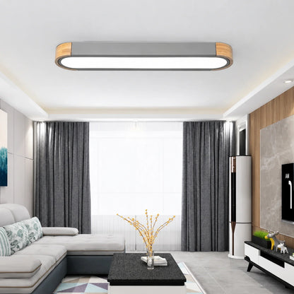 Modern Wooden & Iron LED Surface Ceiling Light