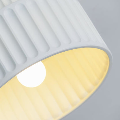 Ribbed Resin Semi-Flush Ceiling Light