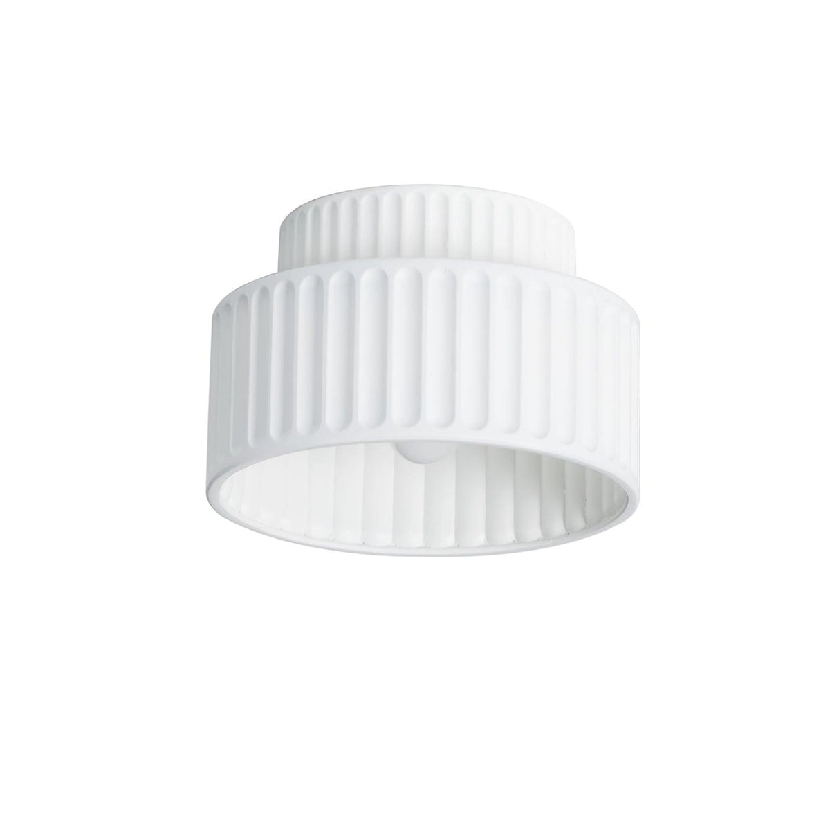 Ribbed Resin Semi-Flush Ceiling Light