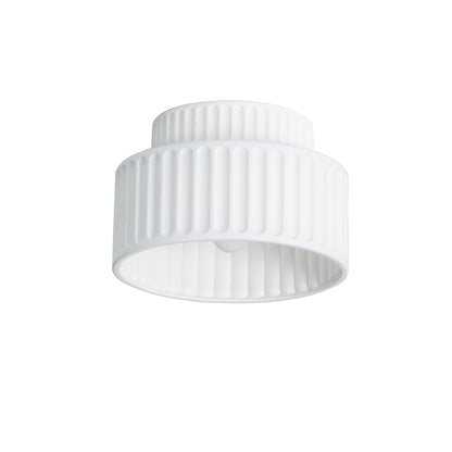 Ribbed Resin Semi-Flush Ceiling Light