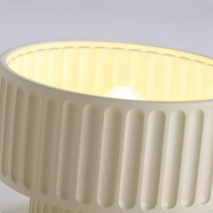 Ribbed Resin Semi-Flush Ceiling Light