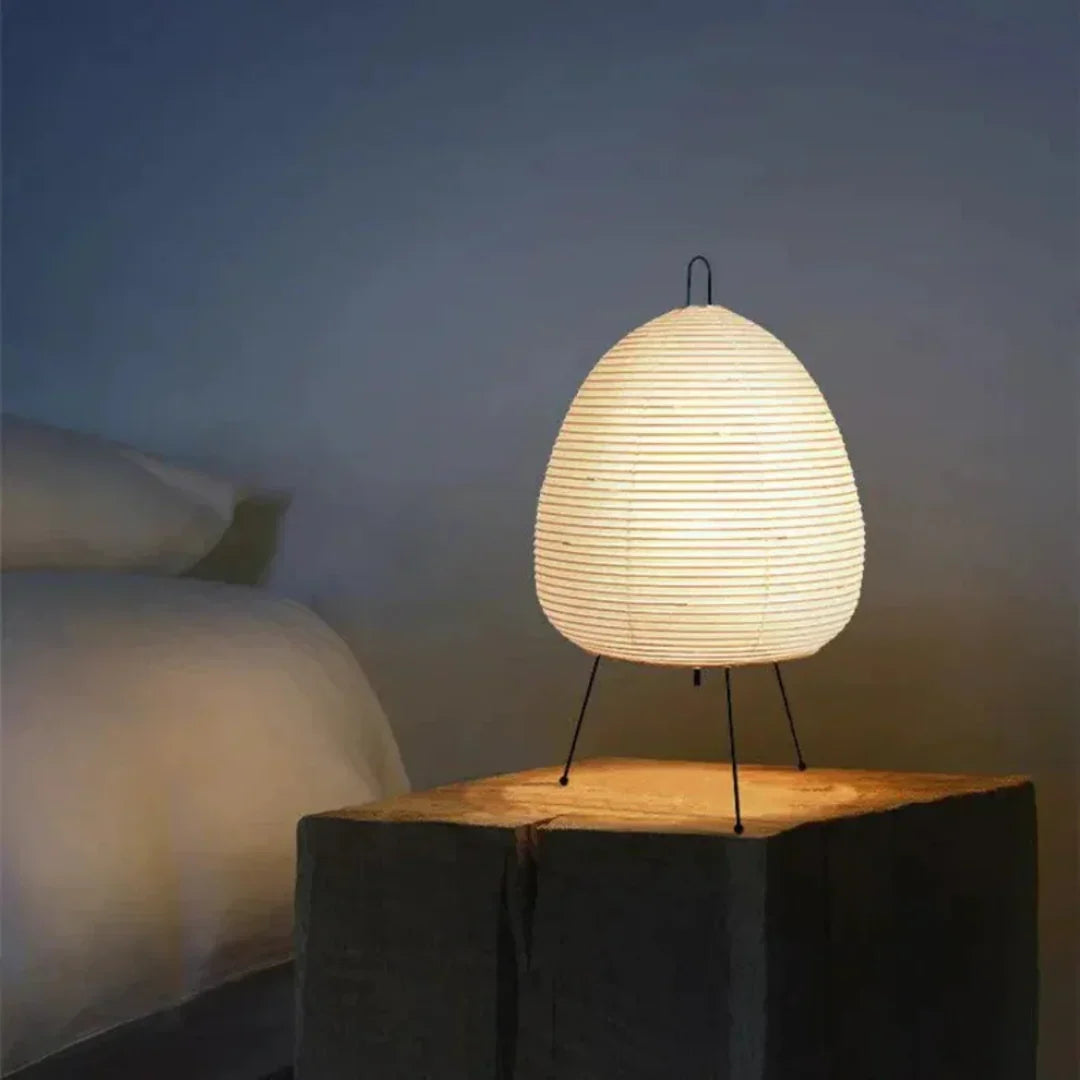 Rice Paper Tripod Floor Lamp