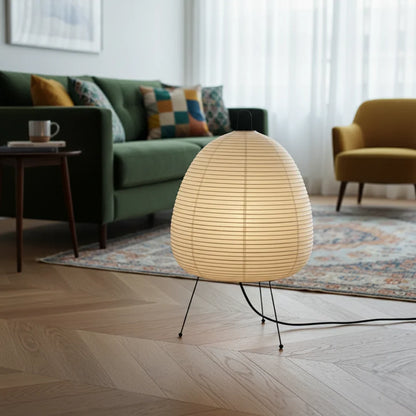Rice Paper Tripod Floor Lamp