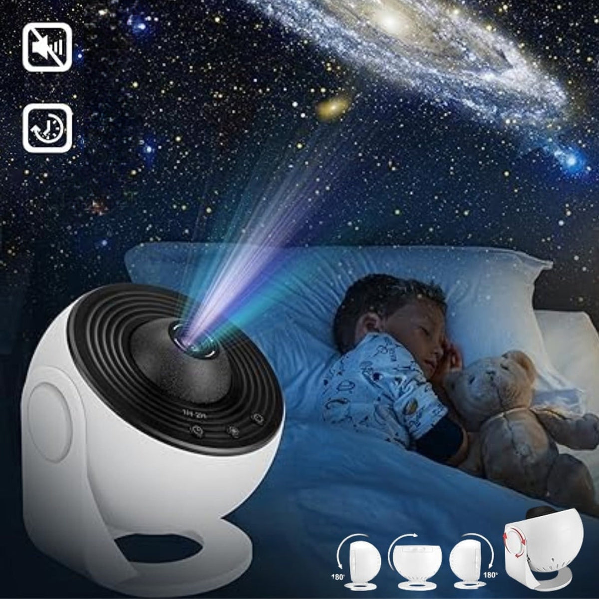 Rotating Galaxy Projector with Focus Control