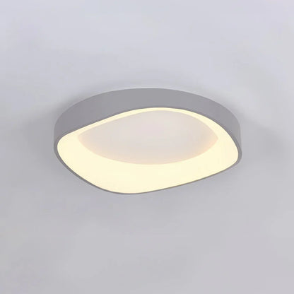 Grey rounded square LED flush mount ceiling light