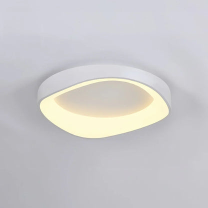 White rounded square LED flush mount ceiling light