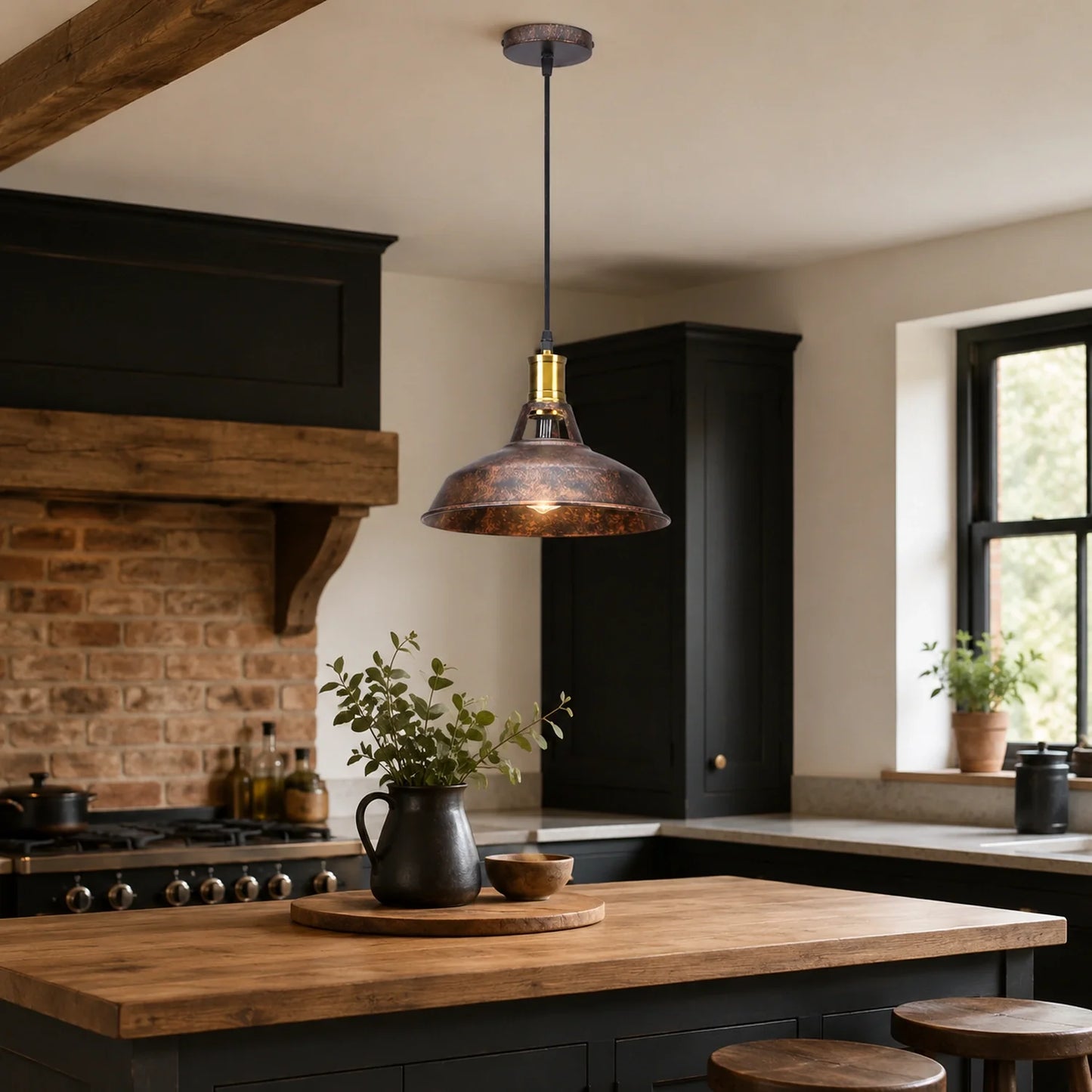Vintage Industrial Dome Pendant Light