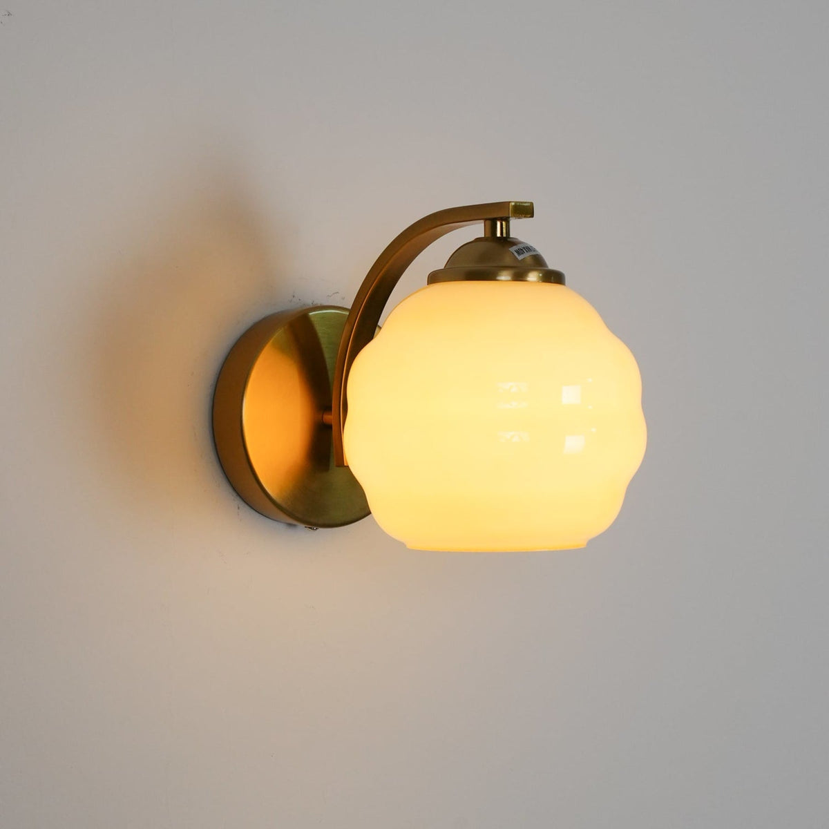 Scalloped Glass Wall Light with Curved Arm — product view 22