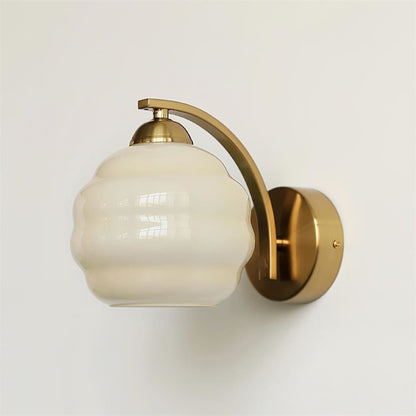 Scalloped Glass Wall Light with Curved Arm — product view 30