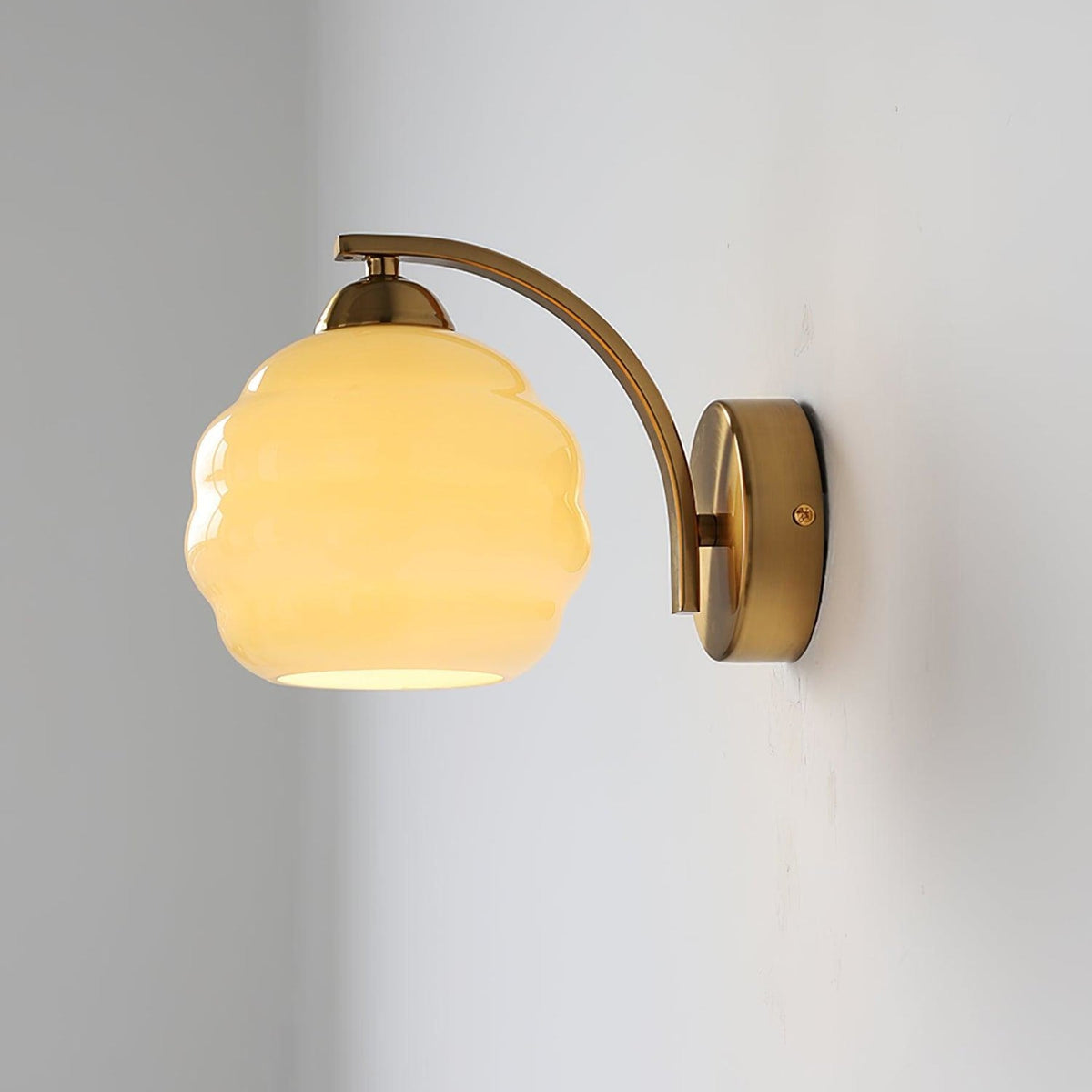 Scalloped Glass Wall Light with Curved Arm — product view 39