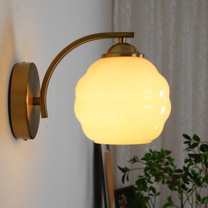 Scalloped Glass Wall Light with Curved Arm — product view 43