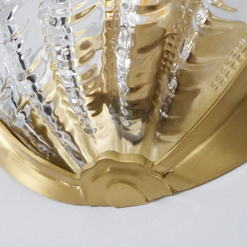 Brass mount and layered glass detail