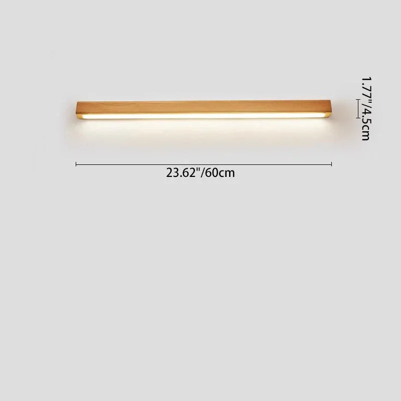 Solid Wood Linear LED Wall Light
