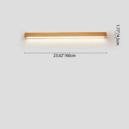 Solid Wood Linear LED Wall Light