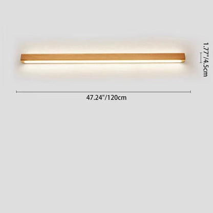 Solid Wood Linear LED Wall Light