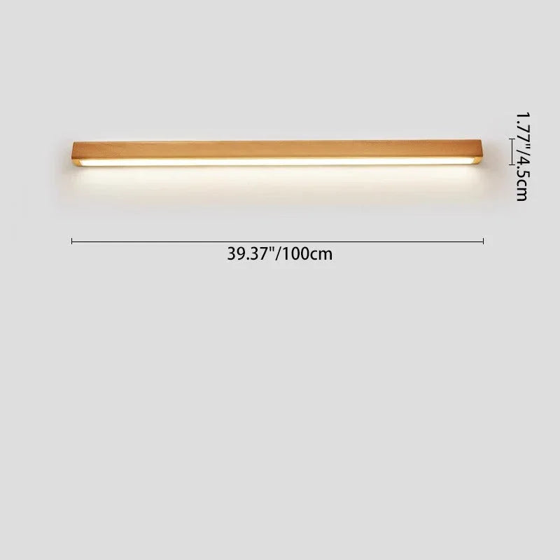 Solid Wood Linear LED Wall Light