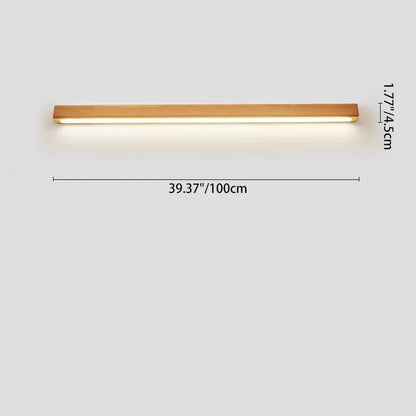 Solid Wood Linear LED Wall Light