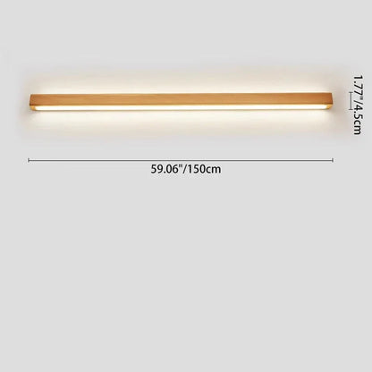 Solid Wood Linear LED Wall Light