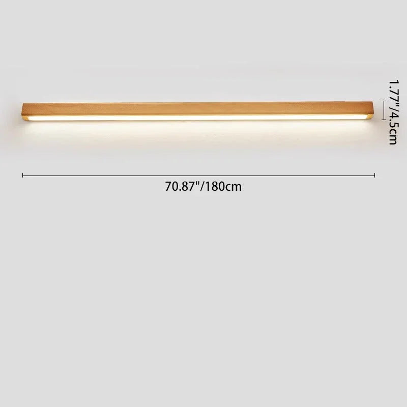 Solid Wood Linear LED Wall Light