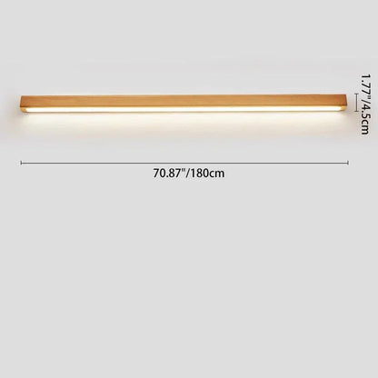 Solid Wood Linear LED Wall Light