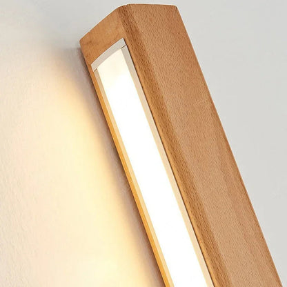 Solid Wood Linear LED Wall Light