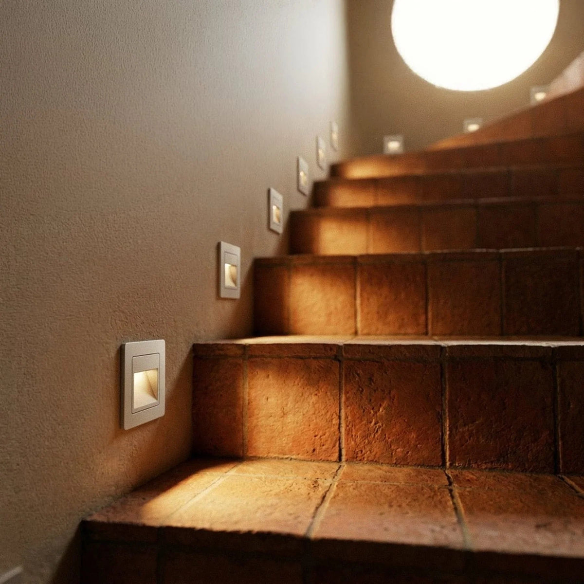 Square LED Stair and Step Wall Light