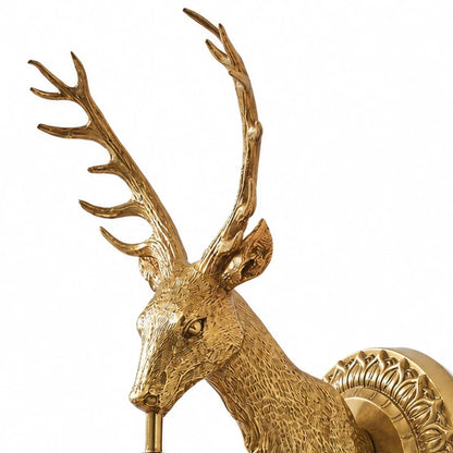 Stag Crystal Wall Sconce in Brass-Tone Finish