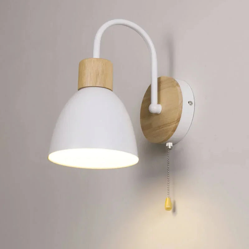 Swan-Neck Wall Light with Pull Cord