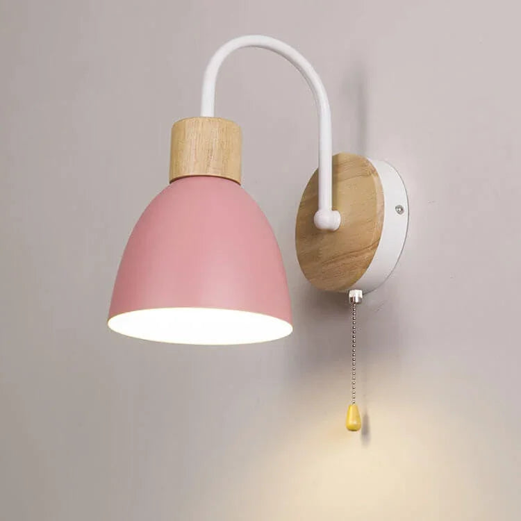 Swan-Neck Wall Light with Pull Cord