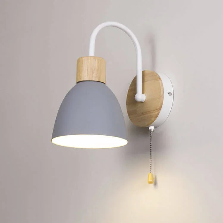 Swan-Neck Wall Light with Pull Cord
